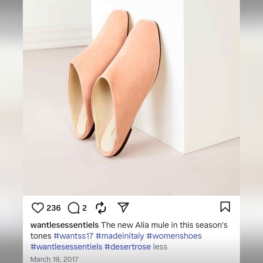 WANT Les Essentiels Beige Suede Slip-Ons - Picture 2 of 12